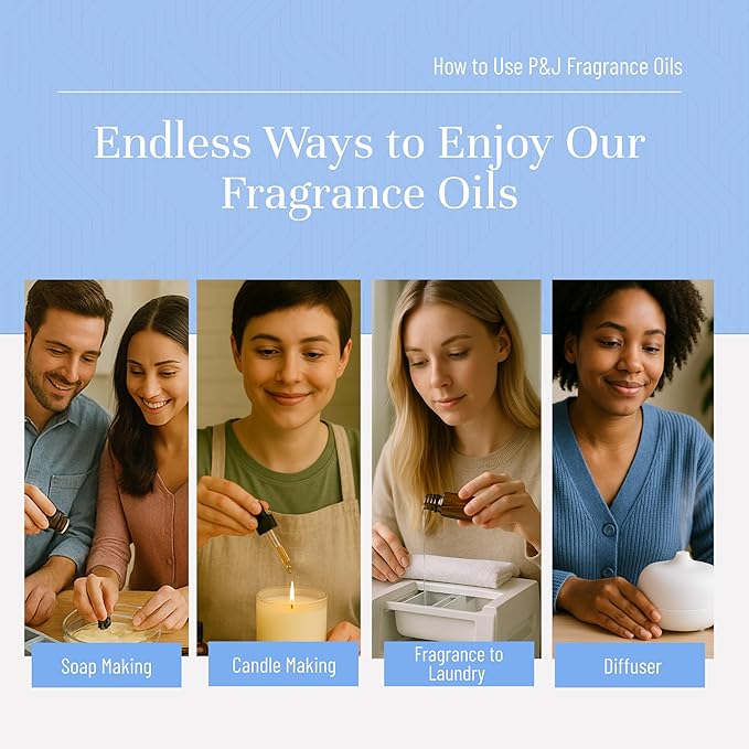 P&J Fragrance Oil - Vanilla 100ml - Candle Scents, Soap Making, Diffuser Oil, Fresh Scents