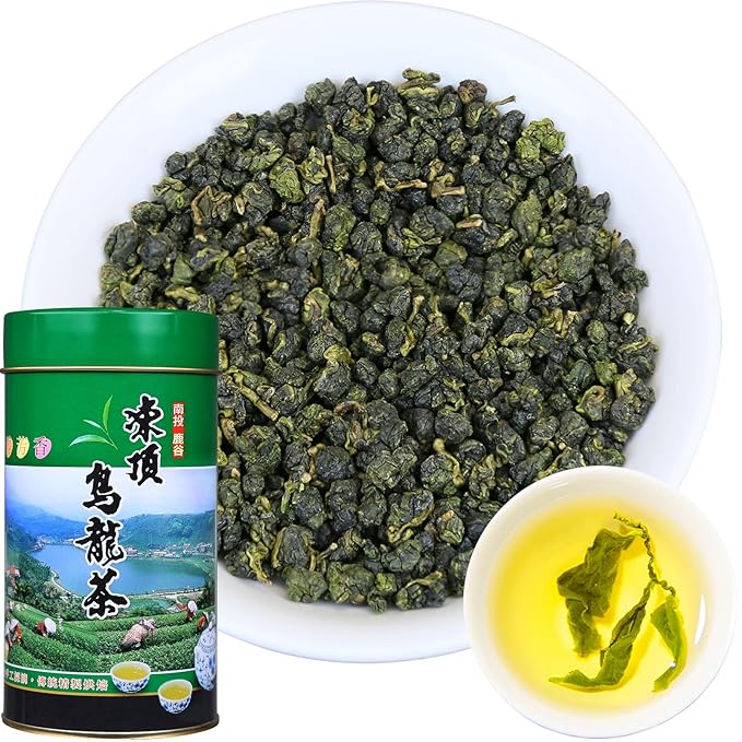 XIXICHA Dongding Oolong Tea Loose Leaf Taiwan Tea High Mountain Oolong Taiwan Dong Ding Gaoshan Ulong Tea Taiwanese Green Oolong One Thousand Meters High Mountain 150g/5.3oz 凍頂乌龙茶 冻顶乌龙 乌龙茶 台湾茶