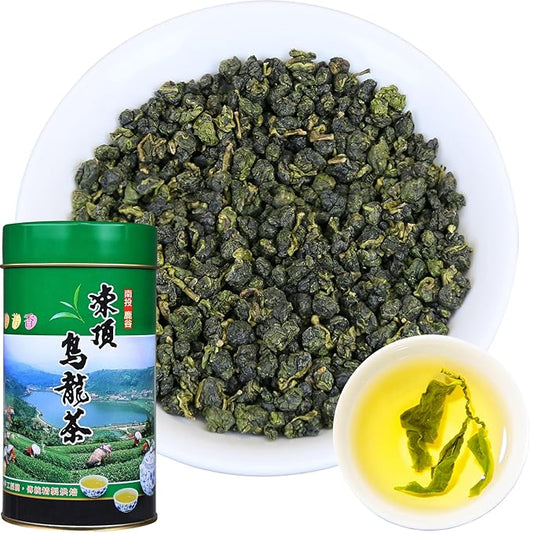 XIXICHA Dongding Oolong Tea Loose Leaf Taiwan Tea High Mountain Oolong Taiwan Dong Ding Gaoshan Ulong Tea Taiwanese Green Oolong One Thousand Meters High Mountain 150g/5.3oz 凍頂乌龙茶 冻顶乌龙 乌龙茶 台湾茶