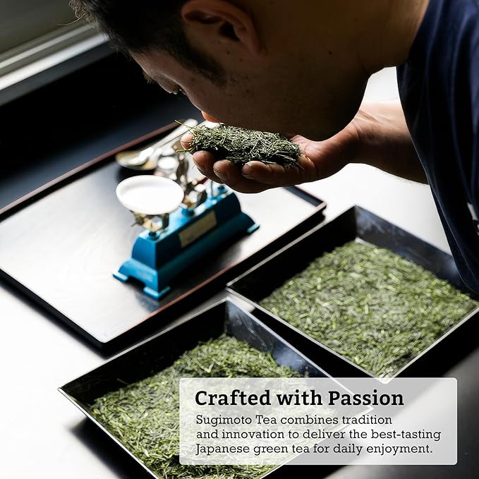 SUGIMOTO TEA Japanese Matcha Genmaicha Green Tea Bags 20 Count Pack of 3