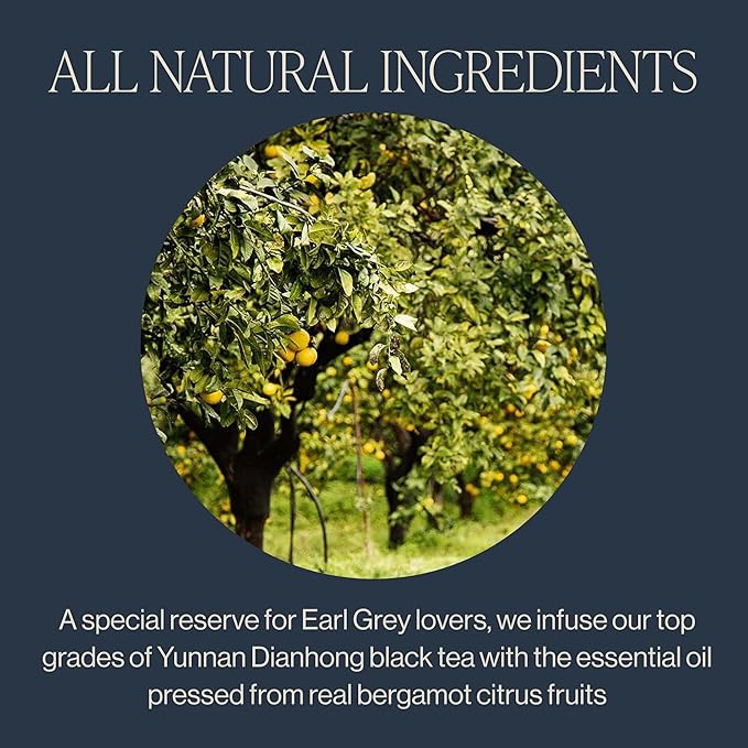 Rishi Tea Earl Grey Supreme Tea - Organic, Caffeinated Loose Leaf Tea with Bergamot Oil and Top Grade Yunnan Black Tea - 16 Ounces, 50+ Servings