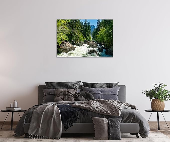 SKASNFAI Yosemite Wall Art for Office Pictures Landscape Wall Decor National Park Mountain Nature Posters Print Canvas Artwork for Living Room (16L" x 24W")