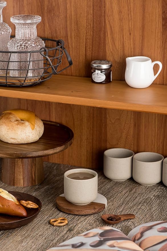 Ceramic teacups set of 4,No Handle Chinese KungFu Tea cups,3.5oz Teacups Japanese Teacup Set,Ceramic Tea Cup,4Pcs