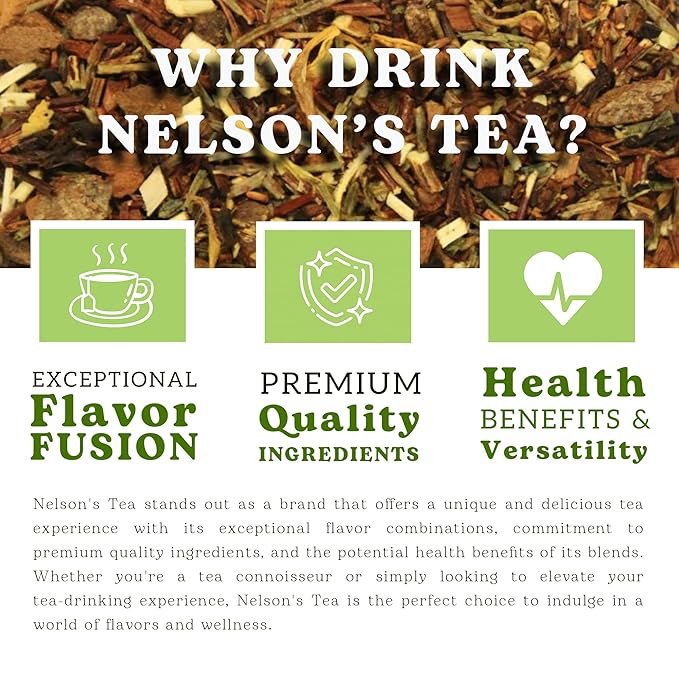 Nelson's Tea - A Portrait of Earl Grey Loose Leaf Black Tea Infused with Cornflower Petals and Bergamot Flavor - Premium Loose Leaf Tea Leaves for Exquisite Tea Experience - Discover the Richness of Black Tea in Every Sip (Sample 0.4 Oz)