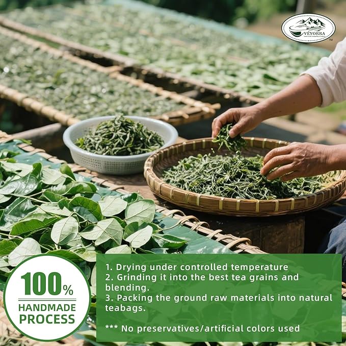 Premium 30 Moringa Leaf Tea Bags, 100% Pure Moringa Leaf Tea.Supports Immunity, Energy & Digestion, No Sugar, No Caffeine, No Gluten, Vegan.