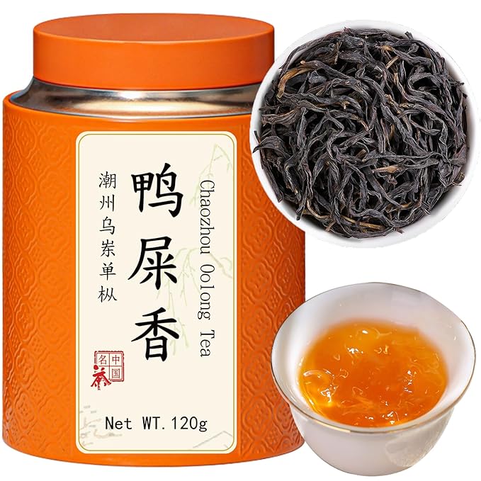 Yuexi Phoenix Oolong Tea Loose Leaf Ya Shi Xiang Dancong Tea Loose Leaf 4.23oz/120g Top-grade Chaozhou Phoenix Mountain Tea Rich Flavor 凤凰单枞 鸭屎香 潮州乌岽乌龙茶 单枞茶叶鸭屎香