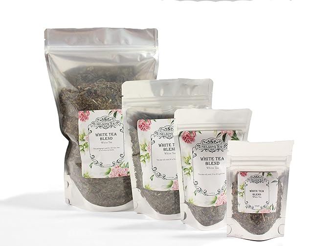 Nelson's Tea Peach Blossoms Loose Leaf Tea - Cut & Sifted White & Black Tea Loose Leaf with Rose Hip, Jasmine Buds, and Dried Peaches (16 oz)