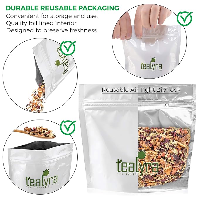 Tealyra - Strawberry Orange Sunrise - Hibiscus Strawberry Lemongrass - Herbal Fruity Loose Leaf Tea - Vitamins and Antioxidants Rich - Low Caffeine - All Natural - 112g (4-ounce)